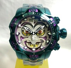 Invicta 30124 DC Comics Joker Mens 52mm Venom *LE/4K* Swiss Quartz Chrono Watch