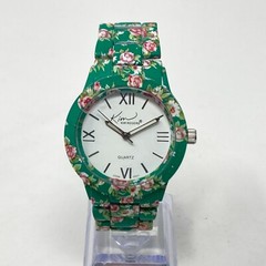 Kim Rogers Women’s Watch 39mm Green Pink Floral Spring Round New Battery 7″