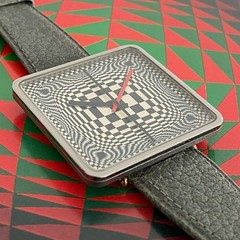 Vintage Rare Victor Vasarely Bulova Art Watch MOMA Geometric Design Modern Art