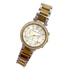 Michael Kors Parker Womens Watch 39mm Two Tone Chronograph MK5626 Crystal Bezel
