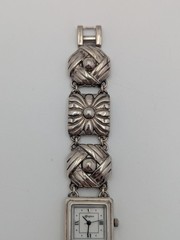 Brighton Sonora Watch Silver Plated Fold Over Clasp 7″ W3850