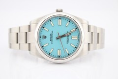 Rolex 124300 Oyster Perpetual 41mm Custom Turquoise Dial