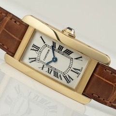 Cartier Tank Americaine Ladies 18k Yellow Gold 19mm Quartz Watch Ref. 2482