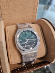 YEMA Wristmaster Traveller Automatic 39mm Green Dial SS Bracelet w/ Box & Papers