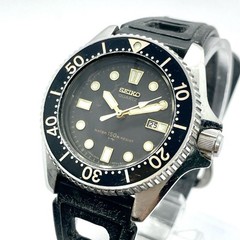Seiko 2625 0010 Diver Date Rotating Bezel Quartz 150M Black Dial Auth From Japan