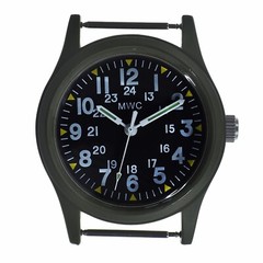 MWC Olive 1970s Vietnam War Pattern Military Watch on Matching Webbing Strap