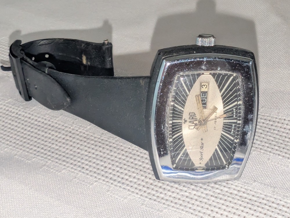 Vintage Claro Sport Star 17 Jewels Swiss Made Mid Century Modern 1970’s Working!