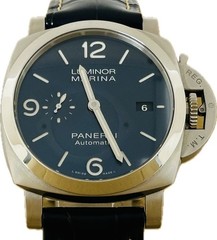 Panerai Luminor Marina PAM01313 Blue 44mm Automatic Mens Watch Excellent A5917