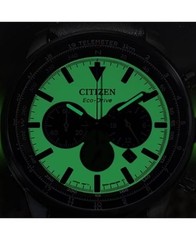 CITIZEN Men Analog Eco-Drive Casual Watch Classic Dress Green Dial Waterproof Ro
