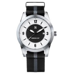 40mm 316L Stainless Steel Watch with White Textured Dial-Brand New, unused