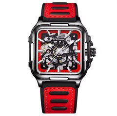 Forsining Men’s Automatic Square Transparent Waterproof Watch