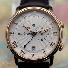 Blancpain Vileret Reveil GMT 6640 3642 55b full set with mechanical alarm