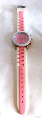 Avon Geneva Rhinestone Pink/White Ladies Watch