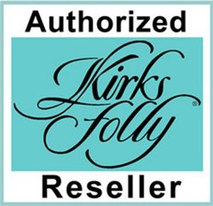 KIRKS FOLLY PINK CRYSTAL SQUARE WATCH w Leather Strap