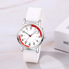 Men Women Easy Reader 24H/12H Dial Silicone Band Pulse Calculation Medical Watch