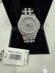 Bulova Phantom Mens Crystal Quartz Silver Stainless Steel Watch 42 MM 96B235