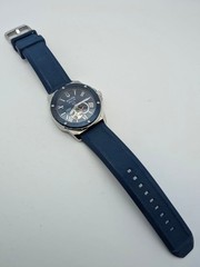 Bulova 98A303 Marine Star Automatic Watch Blue Dial Rubber Strap Winder