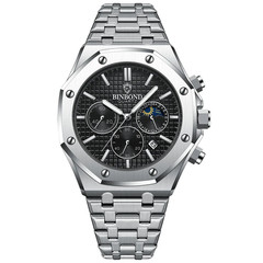 BINBOND Fashion Business Top Luxury Quartz Watch Watches Stainless Steel Water