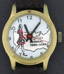 Scarce Miss National Teen-Ager Character Advertising Watch in Original Box