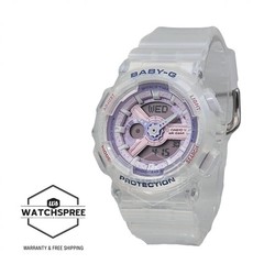 Casio Baby-G Semi-Transparent White Resin Band Watch BA110PS-7A BA-110PS-7A