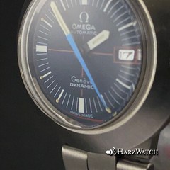 NOS Vintage Omega Geneve Dynamic Automatic Watch Steel Crosshair Dial 30Mm