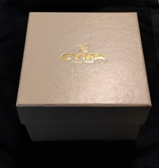 Cyma le Locle Men’s Sapphire Crystal Watch. Stainless Steel And 18k Gold Bezel