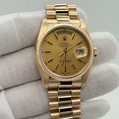 Rolex Day Date President 18038 36mm Champagne Dial Quickset 18K Yellow Gold
