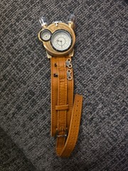 Steampunk Tesla Analog Watch With Metal Findings And Leather Strap
