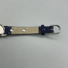 Avon Women Watch 20mm Silver Tone Blue Denim Band Blue Stone Accents New Battery