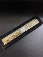 White Diamonds Elizabeth Taylor Gold Tone Watch in Black Felt Original Box