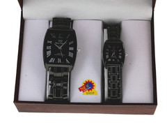 Mark Naimer Gun Finish His & Hers Watch Set New New Battery