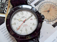 48.5 mm Black S/S Men’s Glycine SUB Combat 200M Military Automatic Watch GL0190