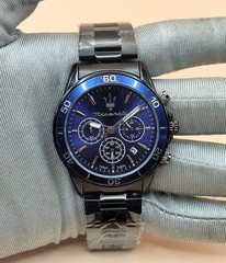 Amazing Maserati Chronograph Blue Dial Analog Refurbished Men’s Wrist Watch