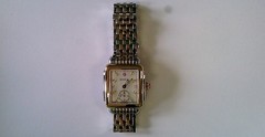 Michele Deco TRH 1969035 .08 ct tw Two Tone Watch. DOES NOT WORK. READ LISTING.