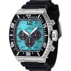 Invicta Men’s Watch Pro Diver Chronograph Turquoise, Black Dial Strap 47285