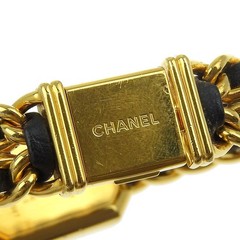 CHANEL Premiere L Watches H0001 blackDial Plated Gold/leather Quartz Analo…