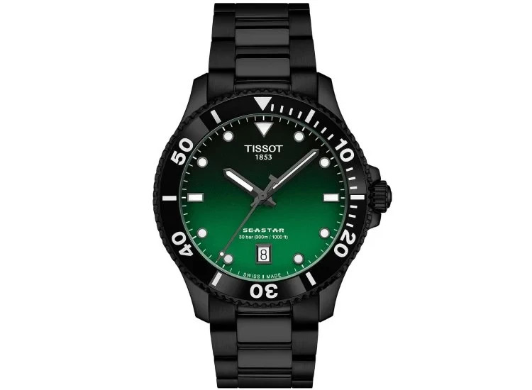 NEW TISSOT T1204103309100 SEASTAR 1000 40MM QUARTZ GREEN DIAL T120.410.33.091.00