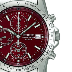 SEIKO SPIRIT SBTQ045 Chronograph RED Quartz Men’s Watch in Box New from Japan