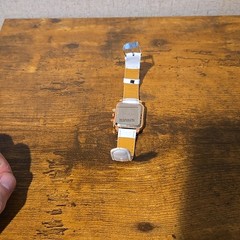 Cici & Faye Luxury Design Quartz Watch Square Face Gold White Glass Stones