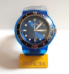 Invicta Men’s 52mm GRAND PRO DIVER ANATOMIC CLEAR BLUE CASE Dial Strap SS Watch