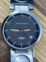 Android Automatic Limited Edition Watch Carbon Fiber Checkered Dial 165FT