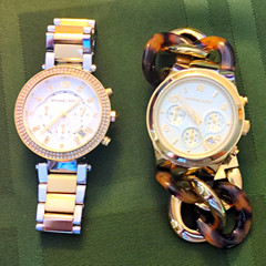 Michael Kors Women’s Silver-Tone Quartz Chronograph Date Analog Bracelet Watches