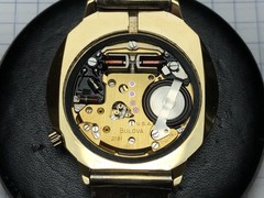 Vintage 1974 Bulova Accutron Gold Plated Tuning Fork 2181 Men Watch w/t Bracelet