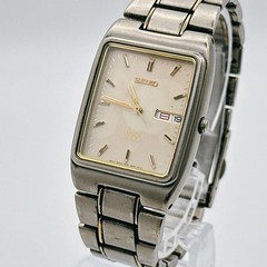 Working Battery Replacement SEIKO SPIRIT Men s Watch Titanium Rectangular Lightw