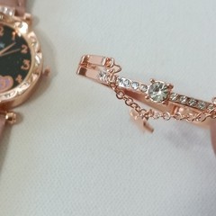 Watch & Bracelet set Brass Plated One Size fits 7.5 in wrist Brass Plated