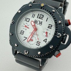 Men Of Style MOS Quartz Watch Men 100m Silver Gray Day Date Analog New Battery