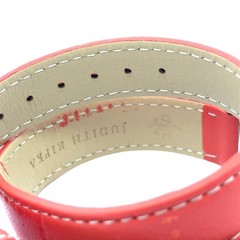 Stainless JUDITH RIPKA Double Wrap Coral Leather Watch