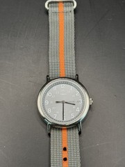 Timex Weekender Men T2N649 Indiglo Gray Nylon Quartz Analog 38mm Watch 7 1/2″