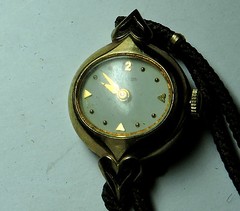 Antique Vintage Deco HAMILTON Trilby 10k Yellow Gold GF Wrist Watch Working #Z31