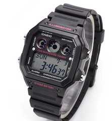 Casio AE-1300WH-1A2VDF Digital Square Sports Men’s Urethane Watch Original New